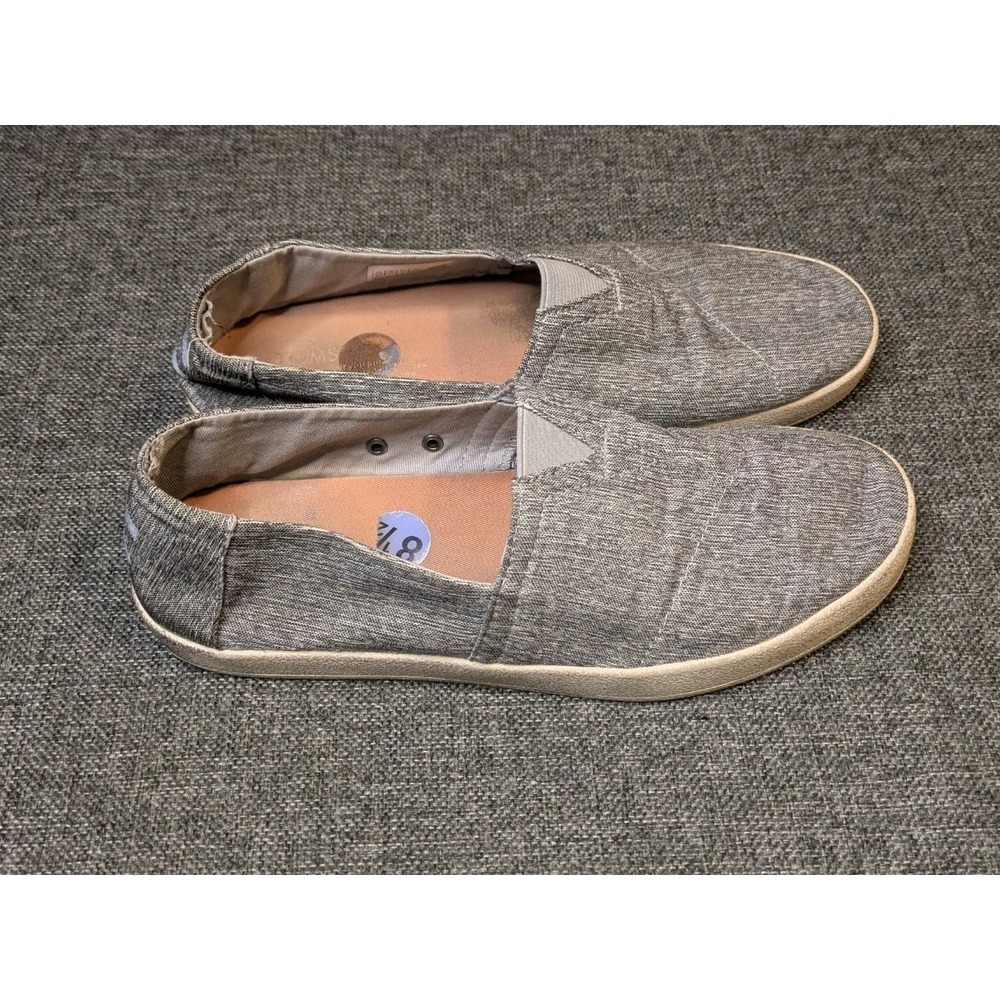 Toms Shoes Womens 8.5 Alpargata Slip On Loafer Sneaker Fabric Flats Shoes